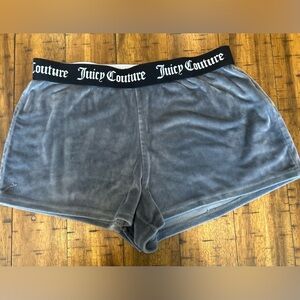 Juicy Couture Crystal Gray Velour Sleep Shorts